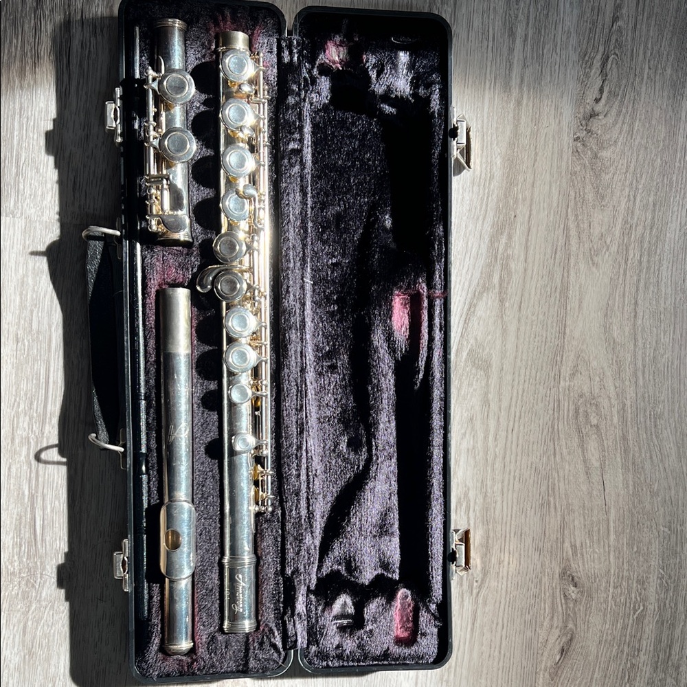 Silver Flute in Black Case - Portable Student Flute